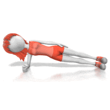 Woman Exercise Planking PowerPoint Animation layout preview.
