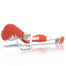 Woman Push Ups PowerPoint Animation layout preview.