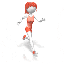 Woman Figure Running PowerPoint Animation layout preview.