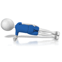 Man Planking Excercise PowerPoint Animation layout preview.