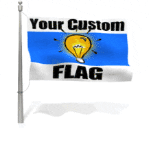 Custom Flag On Pole PowerPoint Animation layout preview.