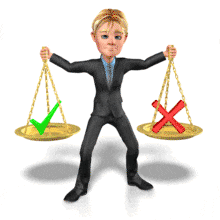 Man Scale Decision X PowerPoint Animation layout preview.
