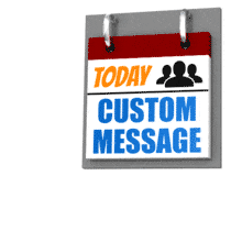 Daily Calendar Tear Custom PowerPoint Animation layout preview.