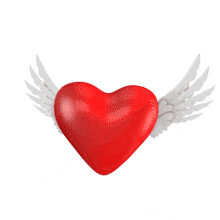 Heart Flying PowerPoint Animation layout preview.