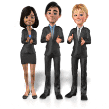 Group Business Clapping PowerPoint Animation layout preview.