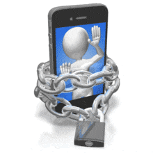 Smart Phone Addict Trapped PowerPoint Animation layout preview.