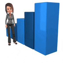 Yolanda Bar Graph PowerPoint Animation layout preview.