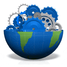 World Of Ideas PowerPoint Animation layout preview.