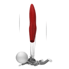 Stick Figure Collapsed Parachute PowerPoint Animation layout preview.
