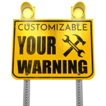 Flashing Lights Sign PowerPoint Animation layout preview.