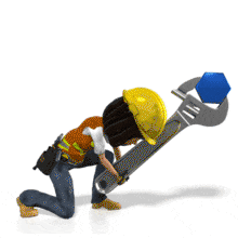 Woman Construction Worker Tighten Bolt PowerPoint Animation layout preview.