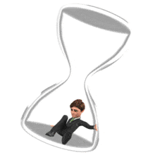 Businessman In Hourglass PowerPoint Animation layout preview.