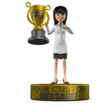 Scientist Trophy Award PowerPoint Animation layout preview.