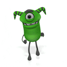 M Monster Excited PowerPoint Animation layout preview.