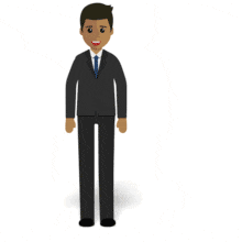 Man Flat Gestures Up PowerPoint Animation layout preview.