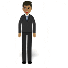 Man Guesture To Side PowerPoint Animation layout preview.