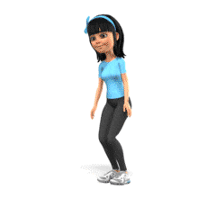 Kim Practice Yoga Lunge PowerPoint Animation layout preview.