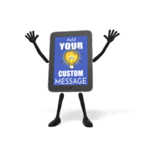 Tablet Waving Hands PowerPoint Animation layout preview.