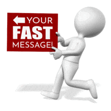 Stick Figure Running With Sign PowerPoint Animation layout preview.