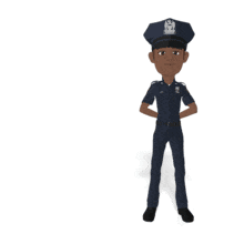 Police Flat Show Badge PowerPoint Animation layout preview.