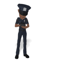 Policeman Write A Ticket PowerPoint Animation layout preview.
