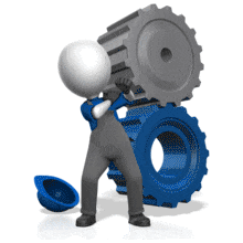 Caught In Gears PowerPoint Animation layout preview.