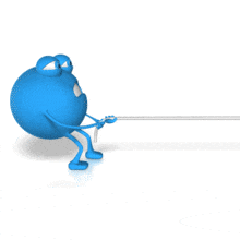 Roundy Tug Of War Alone PowerPoint Animation layout preview.