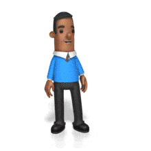 Biz Man Catch Golden Key PowerPoint Animation layout preview.