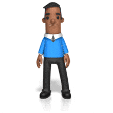 Biz Man Talking On Phone PowerPoint Animation layout preview.