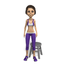 Lainee Stretching Then Sit PowerPoint Animation layout preview.