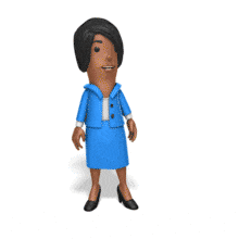 Biz Woman Catch Golden Key PowerPoint Animation layout preview.