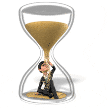 Hourglass Sand Pour Businessman PowerPoint Animation layout preview.