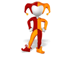 Jester Balloon Animal Present PowerPoint Animation layout preview.