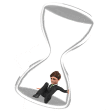 Businessman In Hourglass Dazed PowerPoint Animation layout preview.