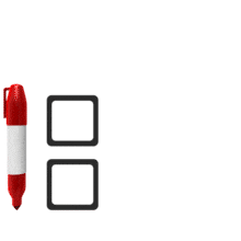 Marker Drawing Two Check Marks PowerPoint Animation layout preview.
