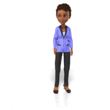 Business Woman Present Gestures PowerPoint Animation layout preview.