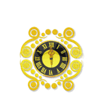 Elegant Clock Strikes Midnight - Non Looping PowerPoint Animation layout preview.