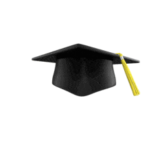Graduation Cap Rotating PowerPoint Animation layout preview.
