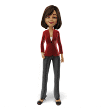 Business Woman Emote Wave PowerPoint Animation layout preview.