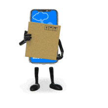 Smartphone Cardboard Box PowerPoint Animation layout preview.