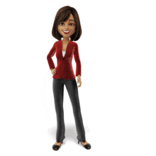 Business Woman Emote Showcase PowerPoint Animation layout preview.