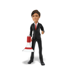 Business Grant Emote Megaphone PowerPoint Animation layout preview.
