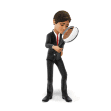 Business Grant Emote Searching PowerPoint Animation layout preview.