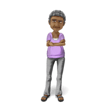 Bernice Emote No PowerPoint Animation layout preview.