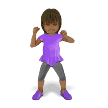 Young Girl Angry PowerPoint Animation layout preview.