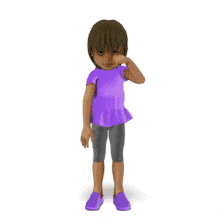 Young Girl Sad PowerPoint Animation layout preview.