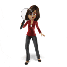 Business Talia Emote Searching PowerPoint Animation layout preview.