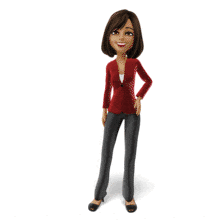 Business Talia Emote Laughing PowerPoint Animation layout preview.