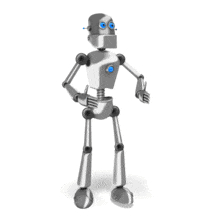 Retro Robot Emote Confused PowerPoint Animation layout preview.