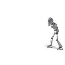 Retro Robot Pacing Success PowerPoint Animation layout preview.